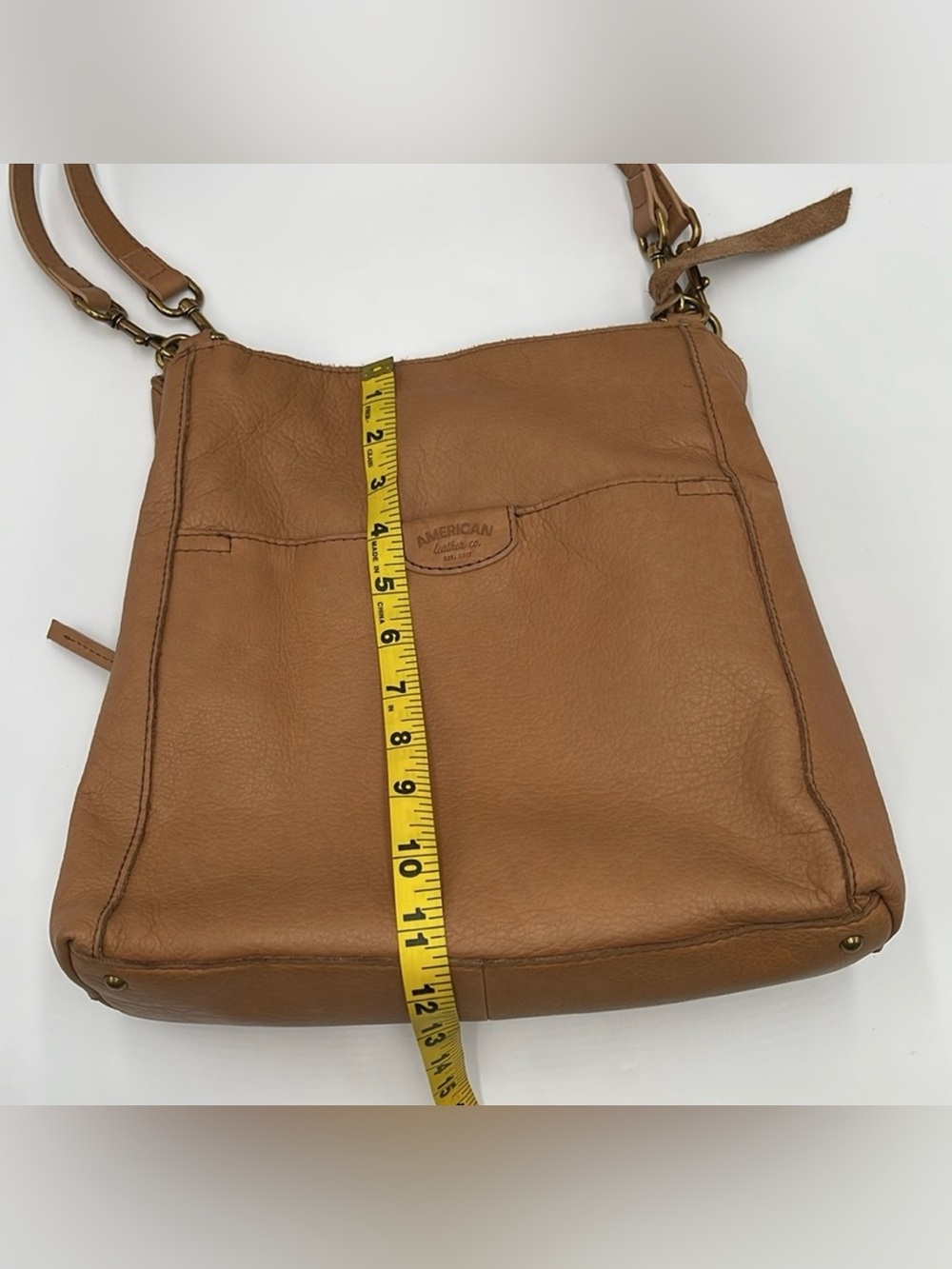 American Leather Co. Shoulder Bag - Caramel
Brown 100% Leather - Double Straps - Picture 6 of 15